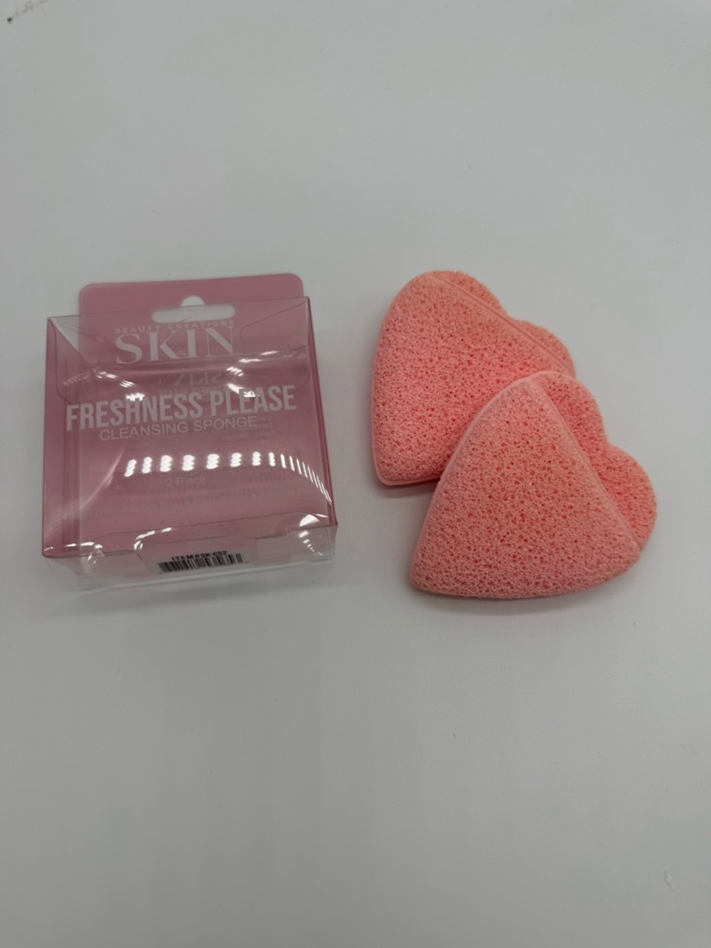 Beauty Creations Pink Heart Cleansing Sponges